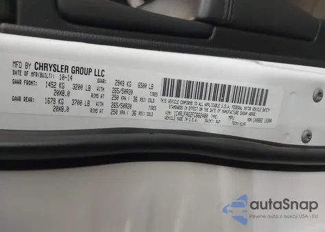 2015 Jeep Grand Cherokee Altitude z USA, uszkodzony, nr VIN 1C4RJFAG2FC662480